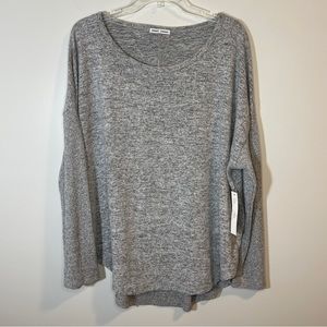 Sweet Romeo Grey Scoopneck sweater shirt Grey Heather Size 1X